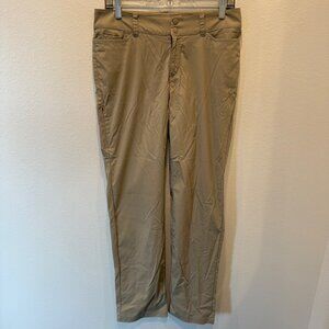 Exofficio Venture Pants Womens Size 6 Khaki Mid Rise Hiking Outdoors Golf